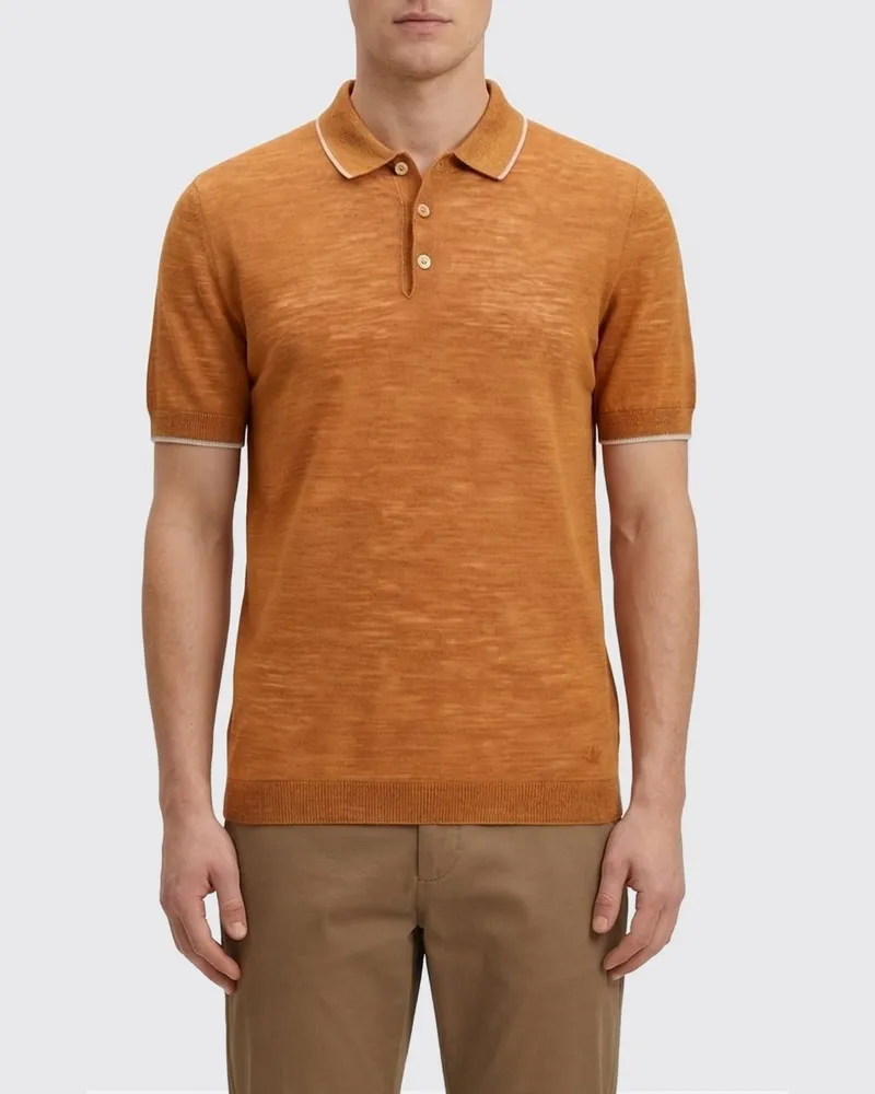 Brooksfield Polo herren Orange