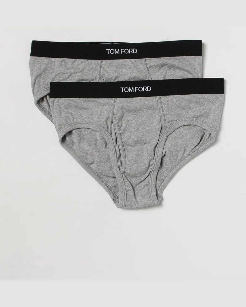 Tom Ford 2er-Set Slips aus Stretch-Baumwolle Grau