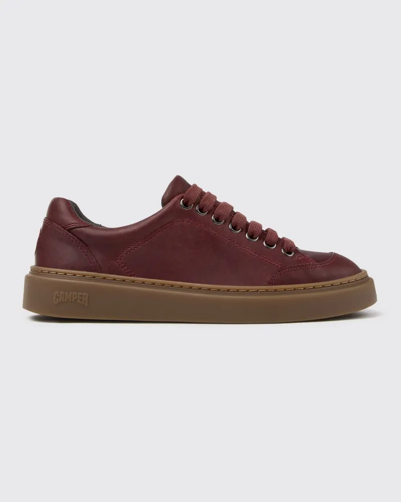 Camper Nachhaltige Runner Twentyfive Low-Top-Sneaker aus Glattleder Burgunderrot