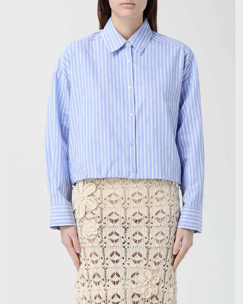 Pinko Hemdbluse damen Hellblau