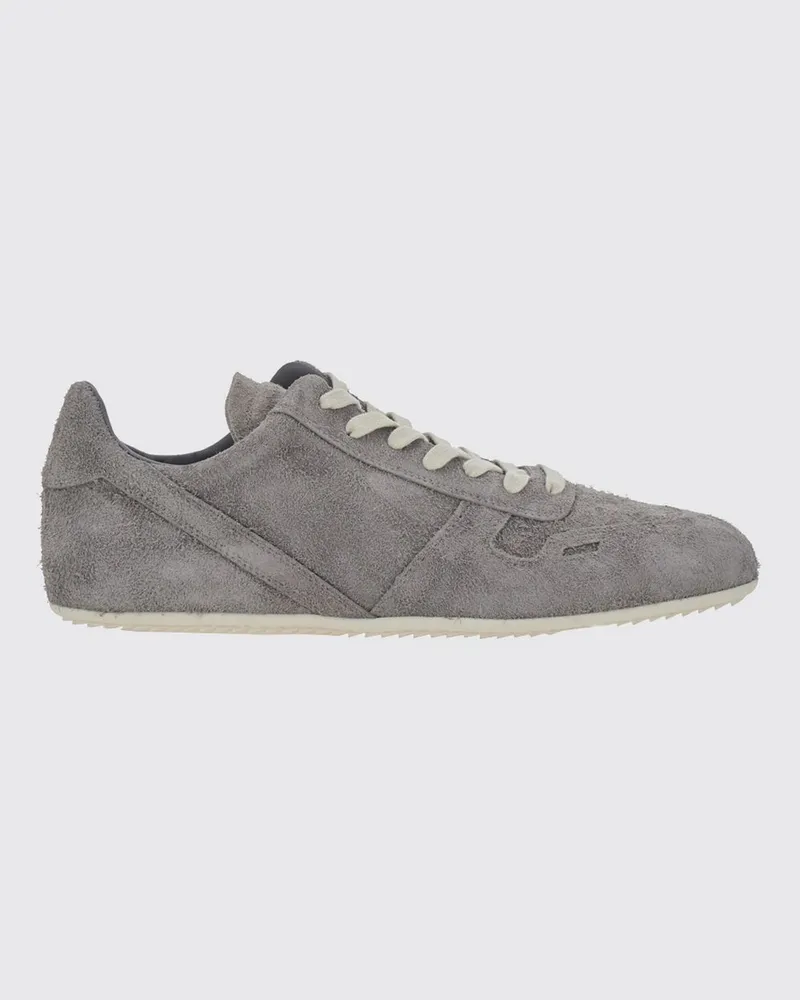 Rick Owens Low-Top-Sneaker aus Veloursleder mit Lederinnenausstattung Grau