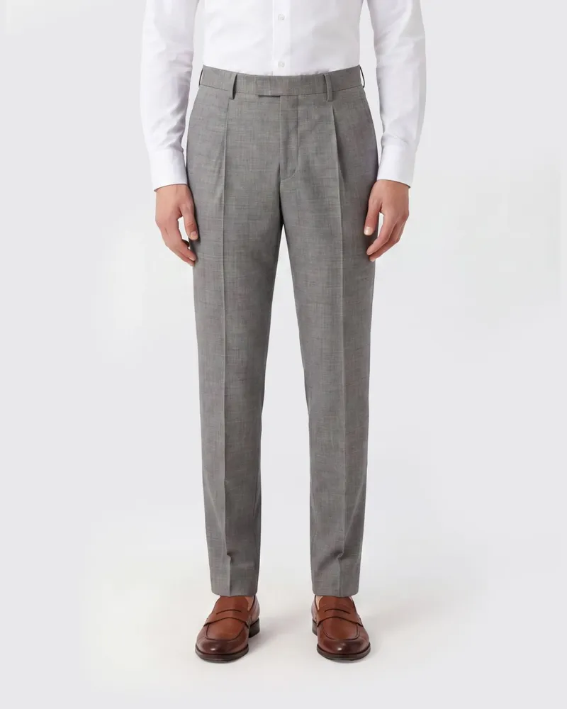 PT TORINO Chino-Hose aus Stretch-Schurwolle Grau