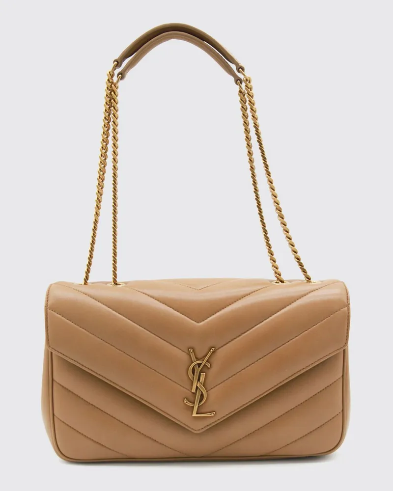 Saint Laurent Schultertasche damen Beige