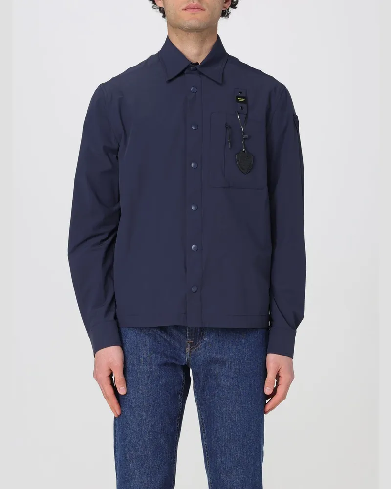 Blauer Jacke herren Blau