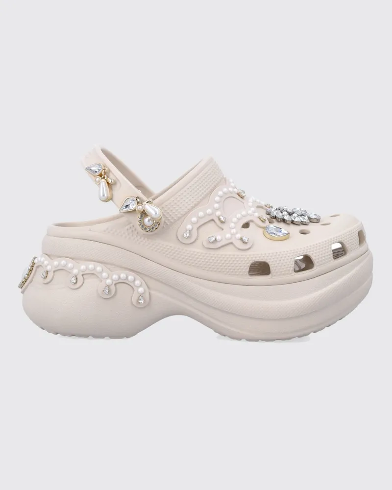 Crocs Sandalen mit absatz damen Cream