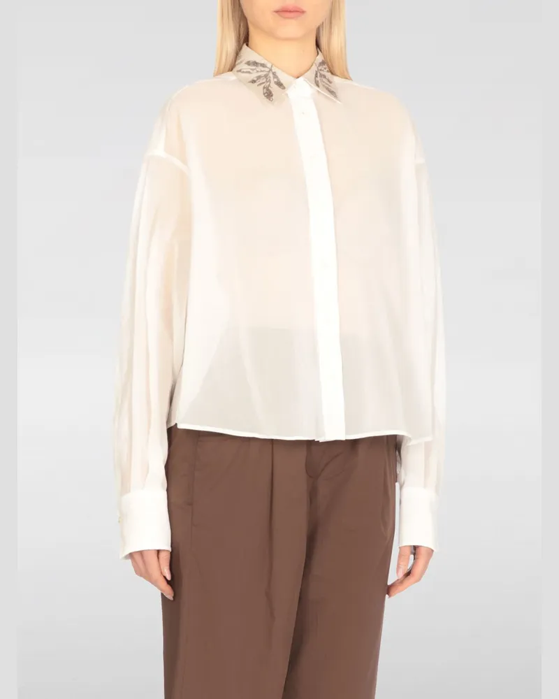 Brunello Cucinelli Hemdbluse damen Weiß
