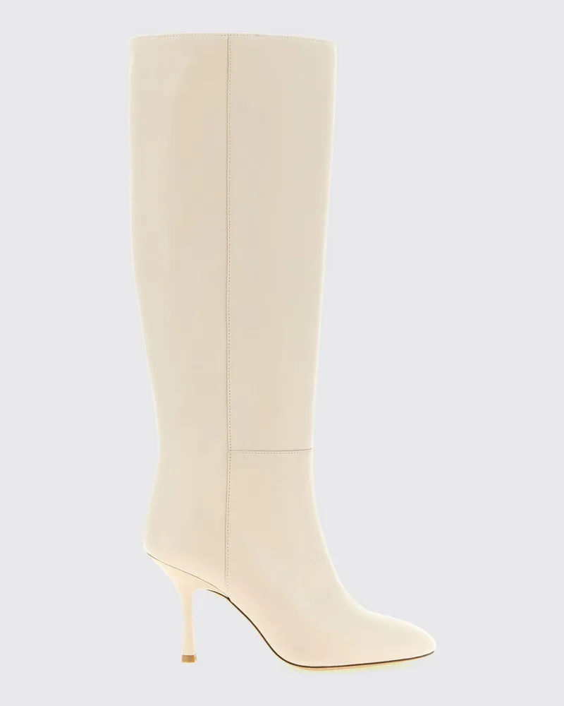 Stuart Weitzman Madison Kniehohe Stiefel aus Nappaleder mit hohem Absatz Nude