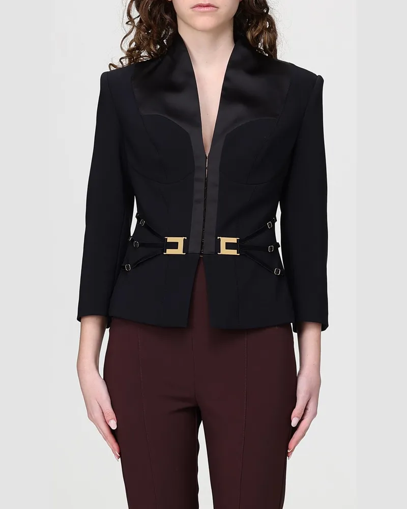 Elisabetta Franchi Jacke damen Schwarz