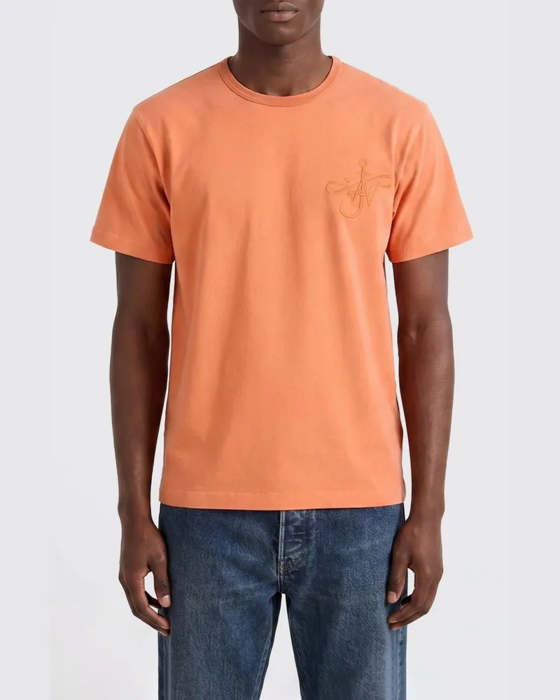 J.W.Anderson Baumwoll-T-Shirt mit Monogramm Orange