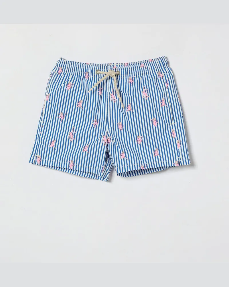 MC2 Saint Barth Bedruckte Boxer-Badehose Weiß