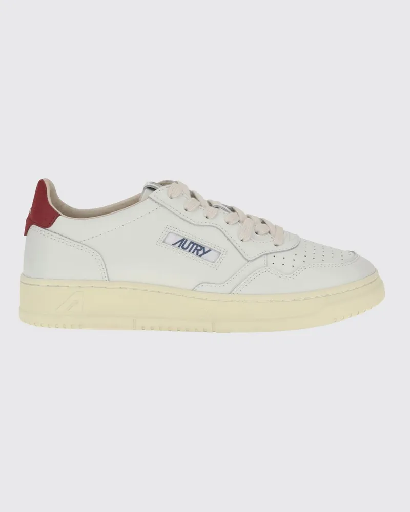 AUTRY Medalist Low Sneaker aus glattem Kalbsleder mit perforierter Spitze Bianco