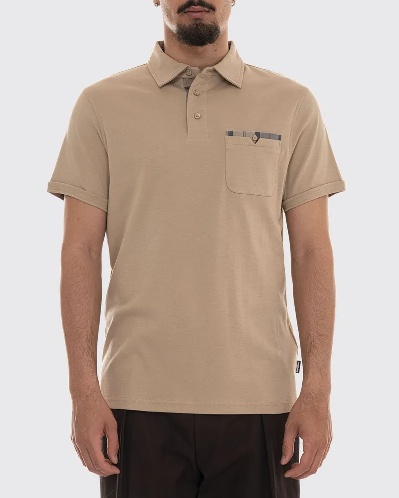 Barbour Baumwoll-Poloshirt Beige
