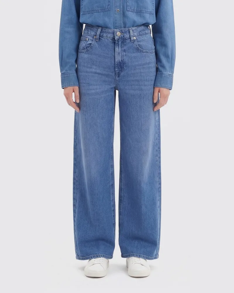 7 for all mankind Hose damen Hellblau