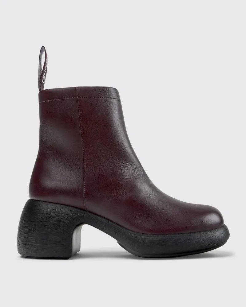 Camper Flache stiefeletten damen Burgunderrot