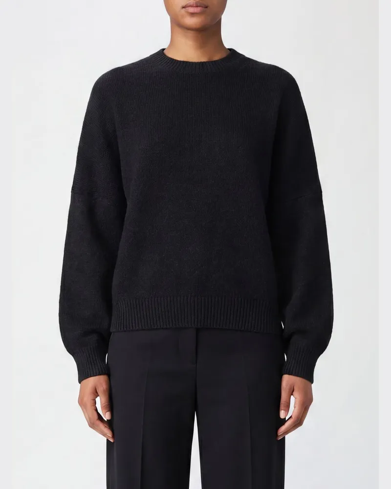 KHAITE Pullover aus reinem Kaschmir mit Rundhalsausschnitt und Rippbündchen Grau