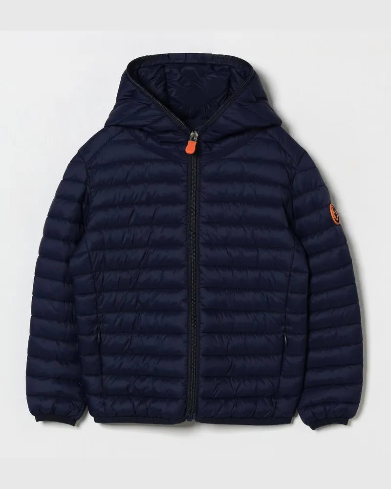 Save The Duck Nylon-Daunenjacke mit Kapuze Navy