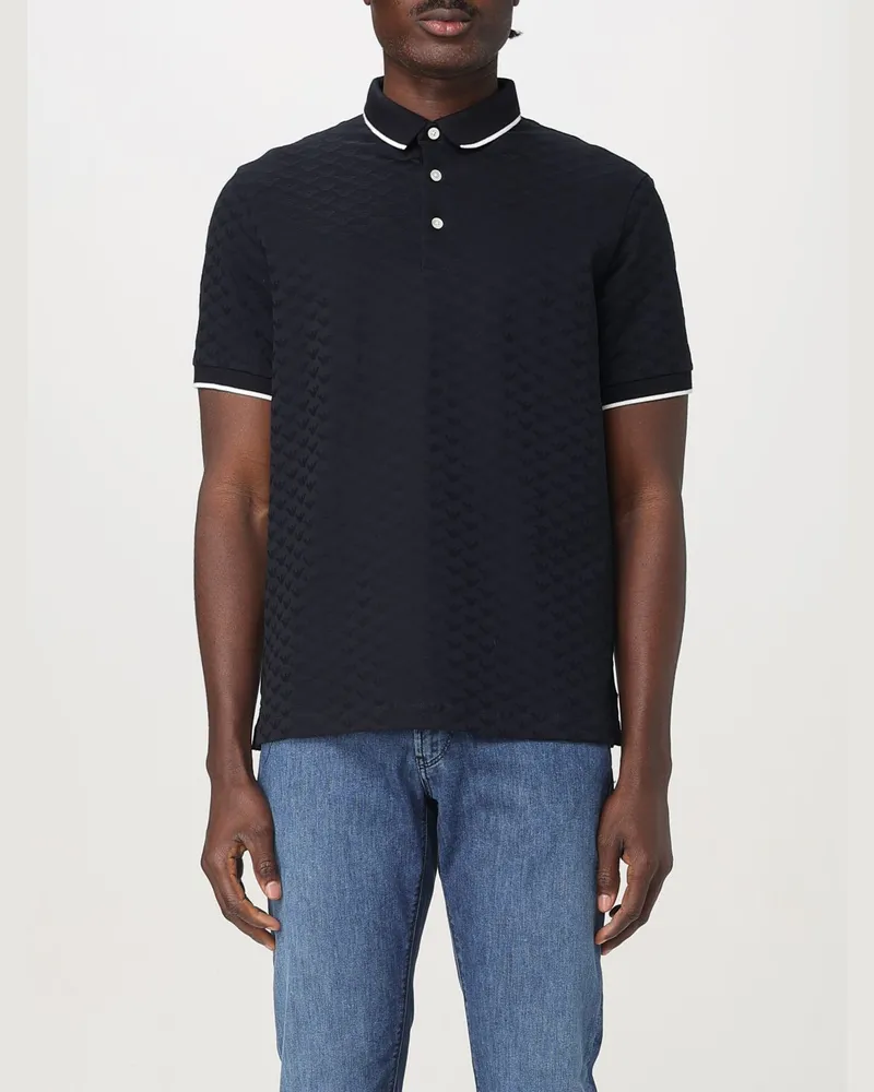 Emporio Armani Polo herren Blau