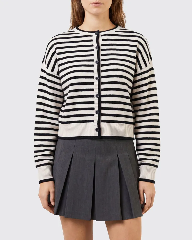 Lisa Yang Gestreifter Relaxed-Fit-Cardigan von aus reinem Kaschmir Grau