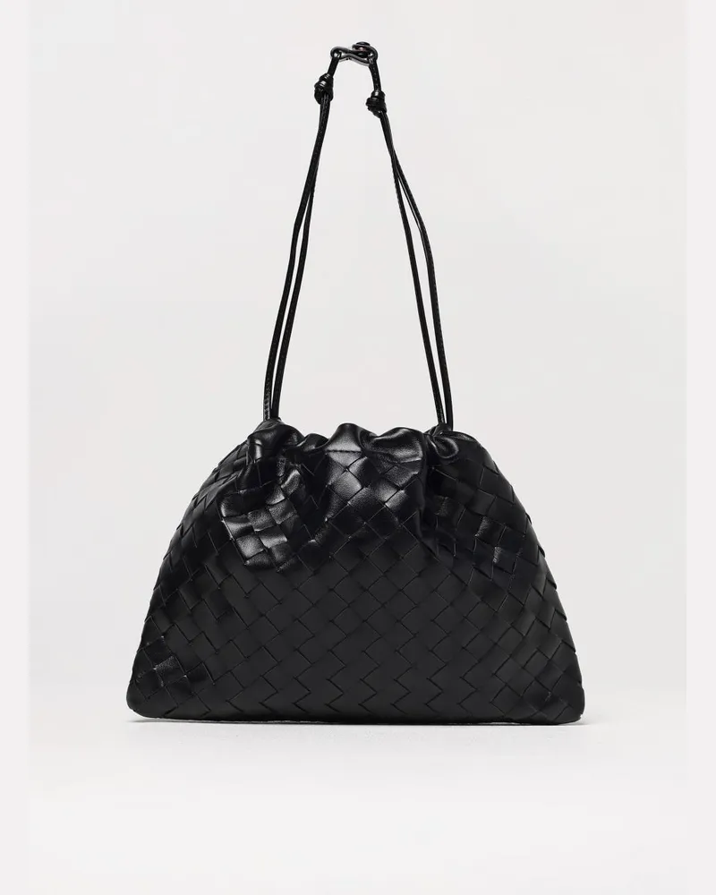 Bottega Veneta Dustbag Tasche aus geflochtenem Leder Schwarz