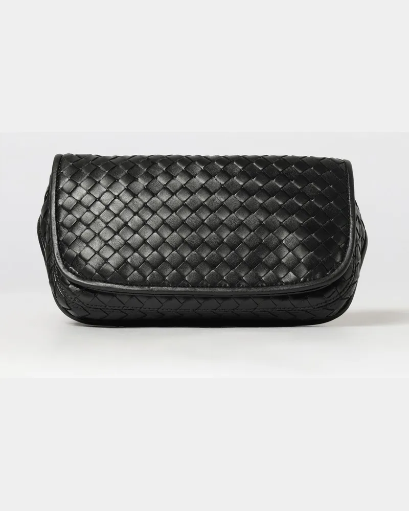 Bottega Veneta Veneto Schulter-Gürteltasche aus Intrecciato-Lammleder Schwarz