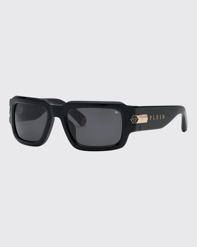 Philipp Plein Empire Sonnenbrille aus Acetat Schwarz