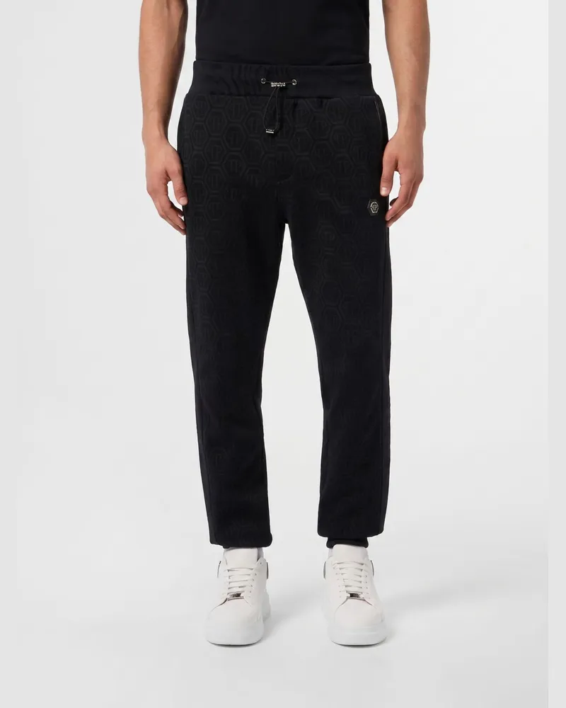 Philipp Plein Jogginghose aus Stretchbaumwolle Schwarz