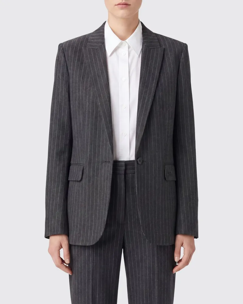 Zadig & Voltaire ZADIG  VOLTAIRE Einreihiger Nadelstreifen-Blazer von Zadig & Voltaire mit steigendem Revers Grau