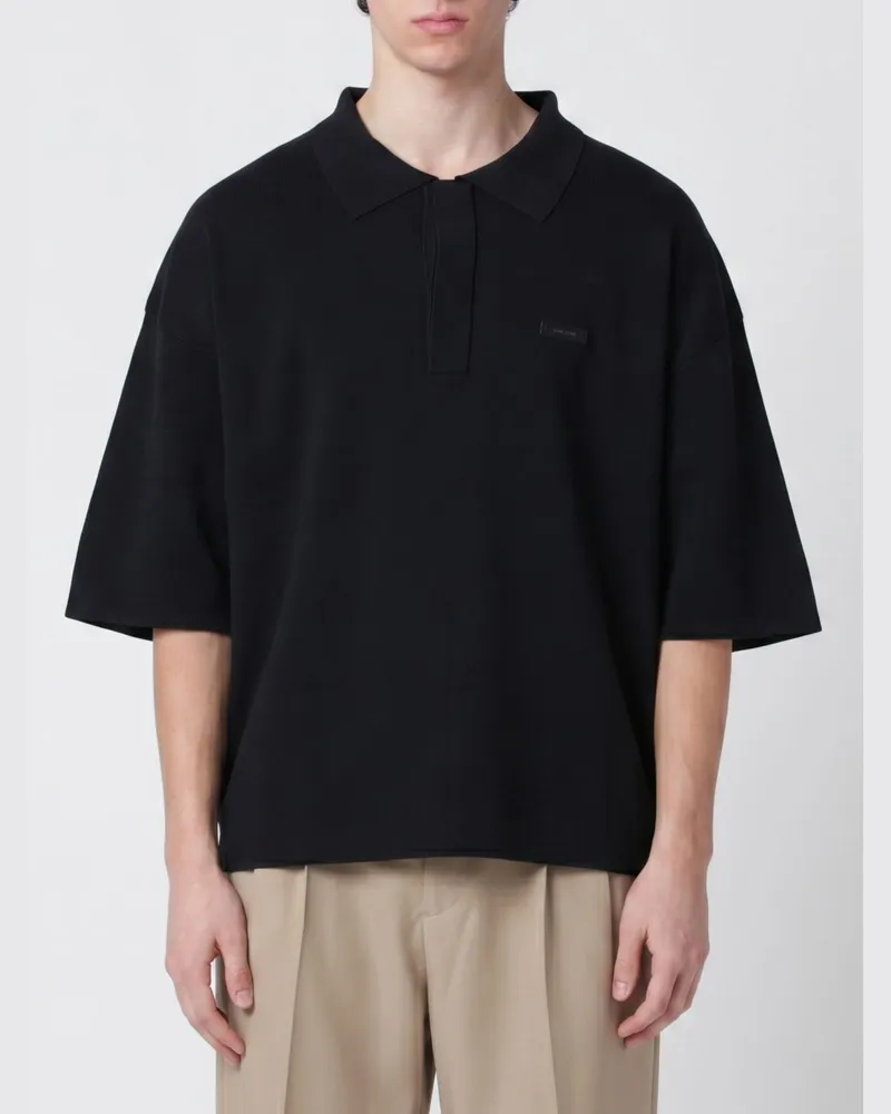 Entire Studios Baumwoll-Poloshirt Schwarz