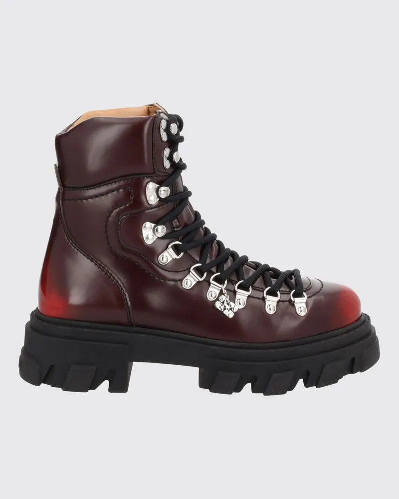 Ganni Stiefel damen Burgunderrot