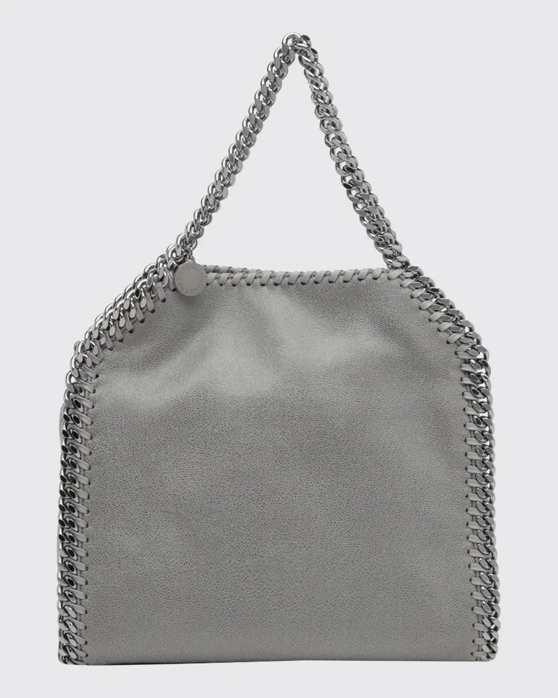 Stella McCartney Falabella Handtasche aus Alter Mat mit Kettenverzierungen Grau