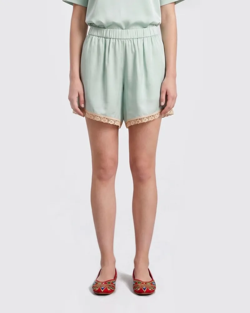 forte_forte Hose damen Hellblau