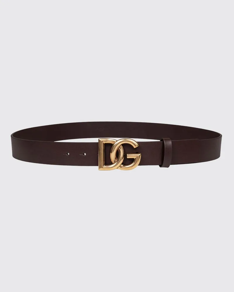 Dolce & Gabbana DOLCE  GABBANA Gürtel Dolce & Gabbana aus glattem Kalbsleder mit DG-Monogramm-Schnalle Dark