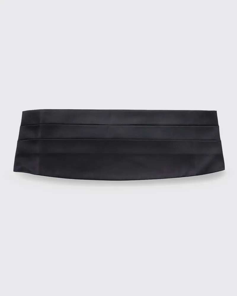 Brunello Cucinelli Plissierter Smoking-Kummerbund von aus Seide und Baumwolle Blau
