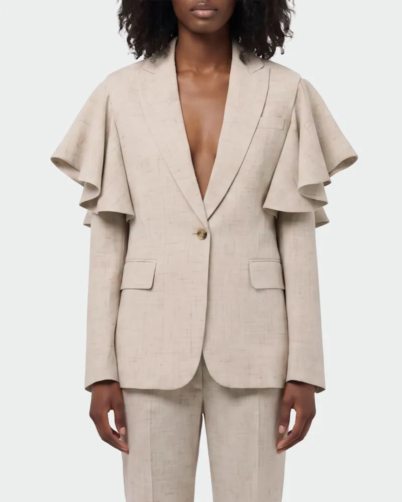 Moschino Einreihiger Viskose-Blazer Bunt