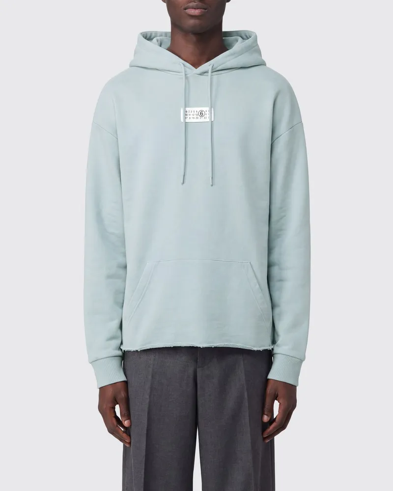 Maison Margiela Baumwoll-Kapuzenpullover Türkis