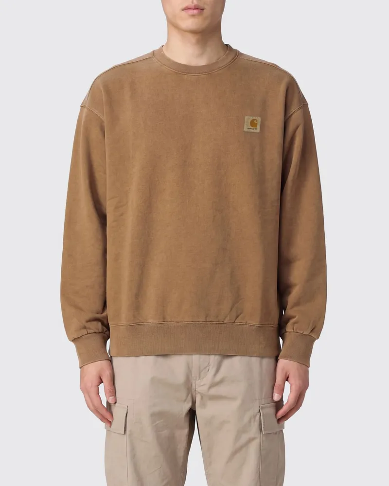 Carhartt WIP Crewneck-Sweatshirt aus Baumwolle mit Kontrastlogo Sand