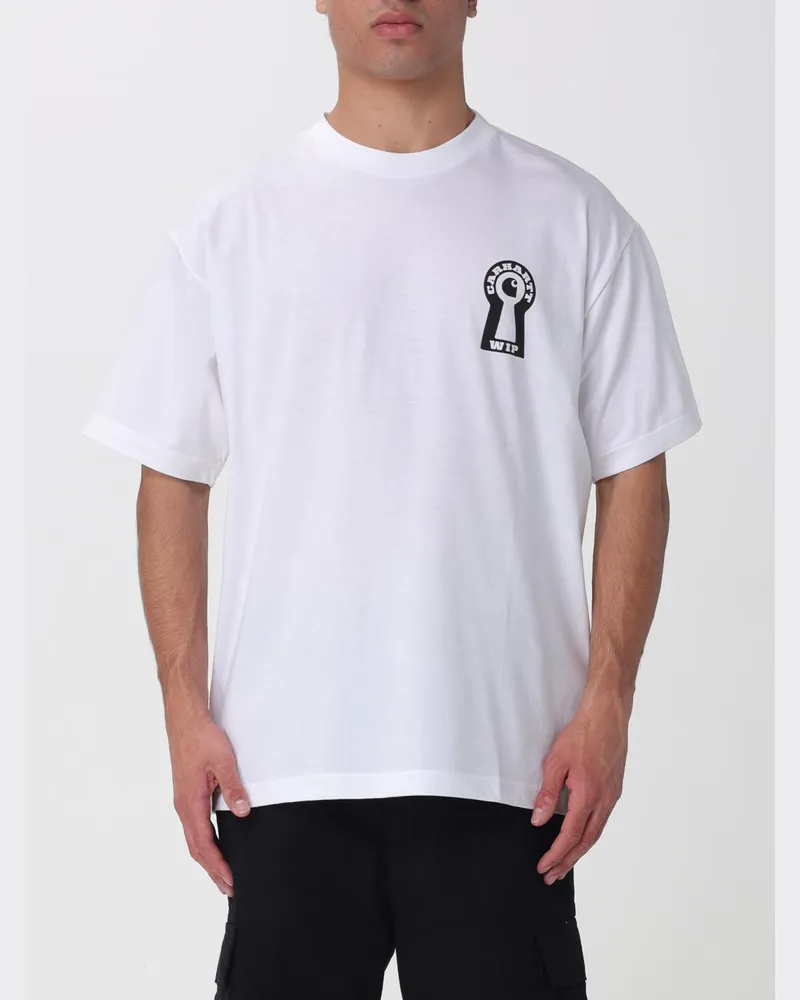 Carhartt WIP Bedrucktes T-Shirt aus Bio-Baumwolljersey Weiß