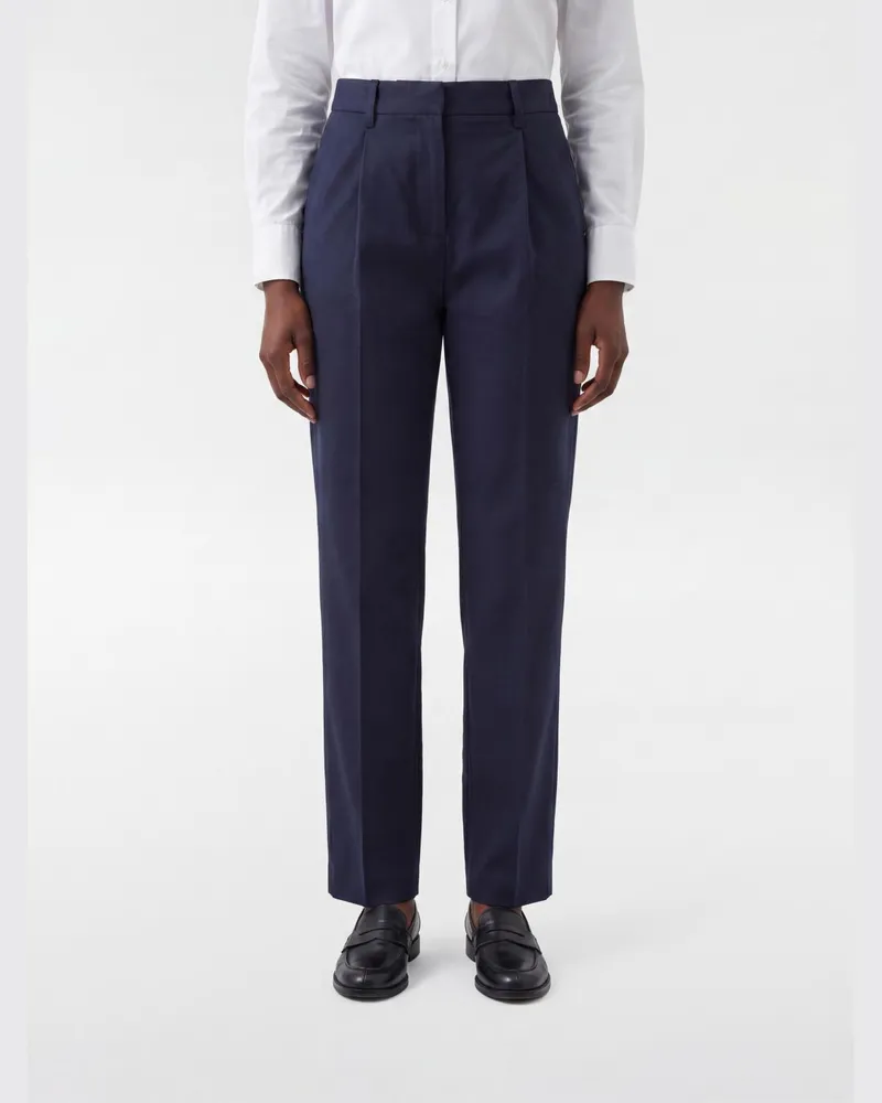 ASPESI Skinny-Hose aus Baumwolle mit mittlerer Leibhöhe und Slim Fit Blau