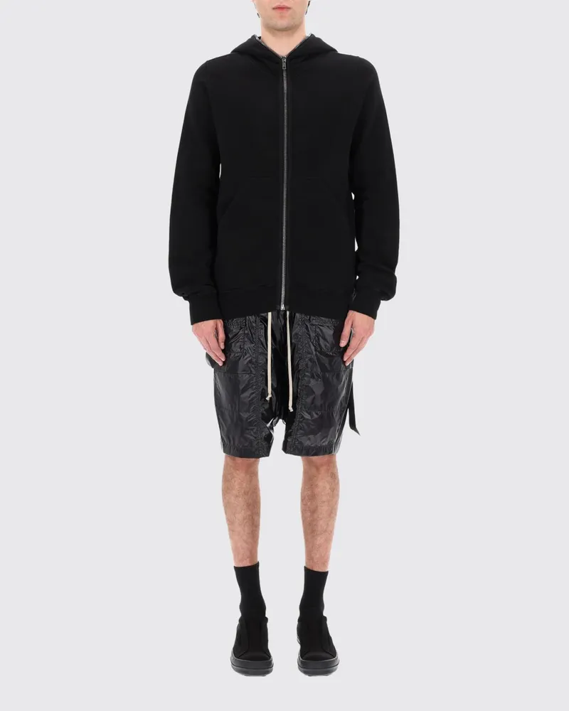 DRKSHDW by Rick Owens Kapuzenpullover mit Reißverschluss aus Baumwolle Schwarz