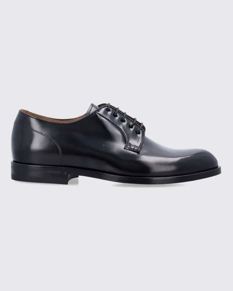 Green George Derby-Schuhe aus gebürstetem Leder mit Ledersohle Schwarz