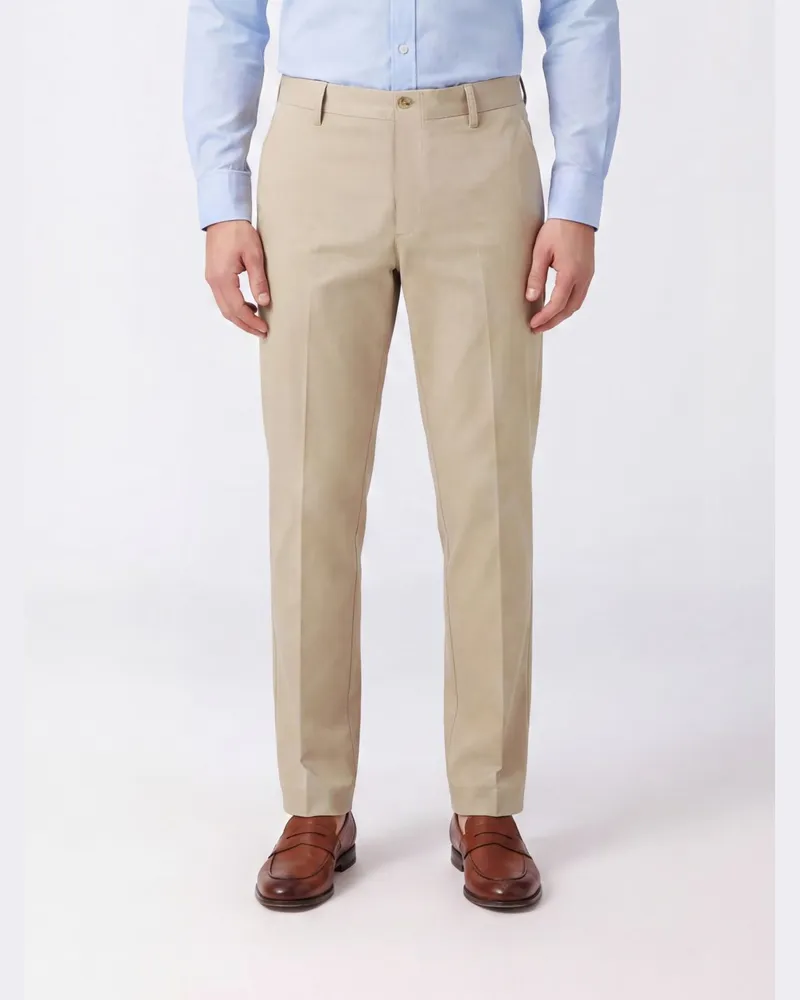 LARDINI Slim Fit Chino-Hose aus Stretch-Baumwolle Beige
