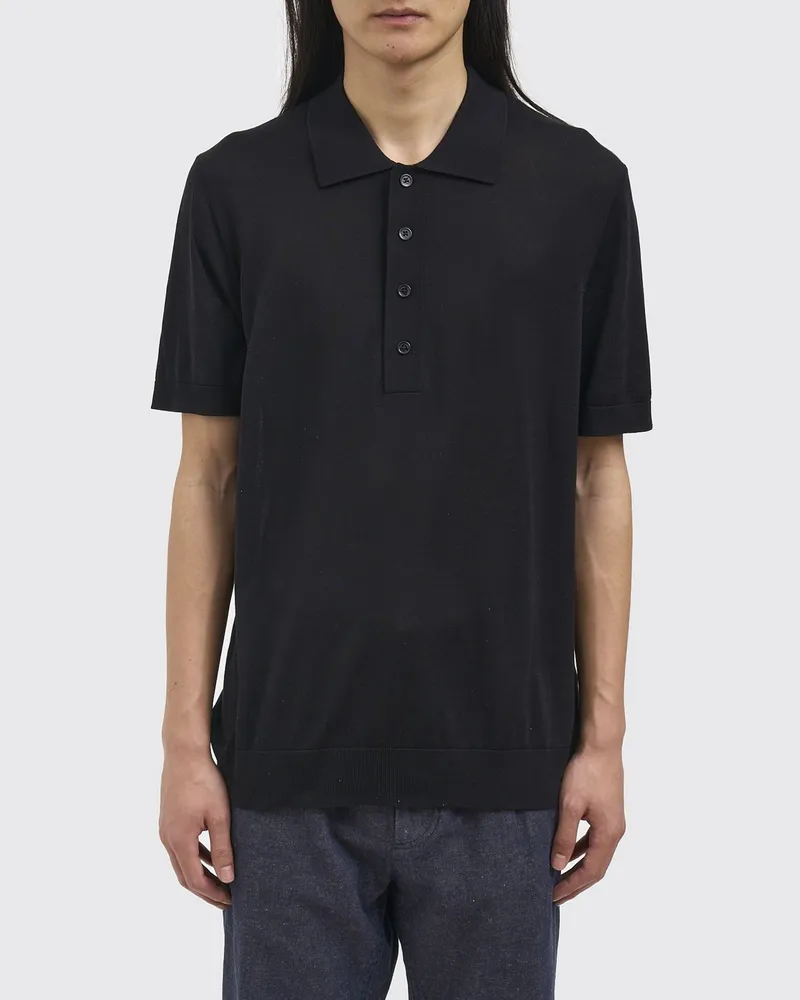 Paolo Pecora Milano Polo herren Schwarz