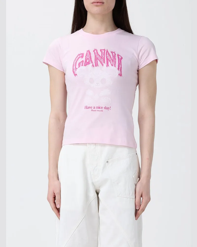 Ganni T-shirt damen Pink