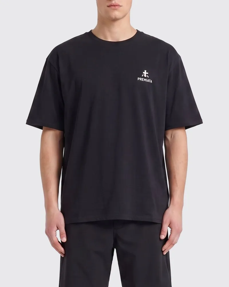Premiata Baumwoll-T-Shirt mit Logo Schwarz