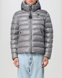 Blauer Jacke Grau