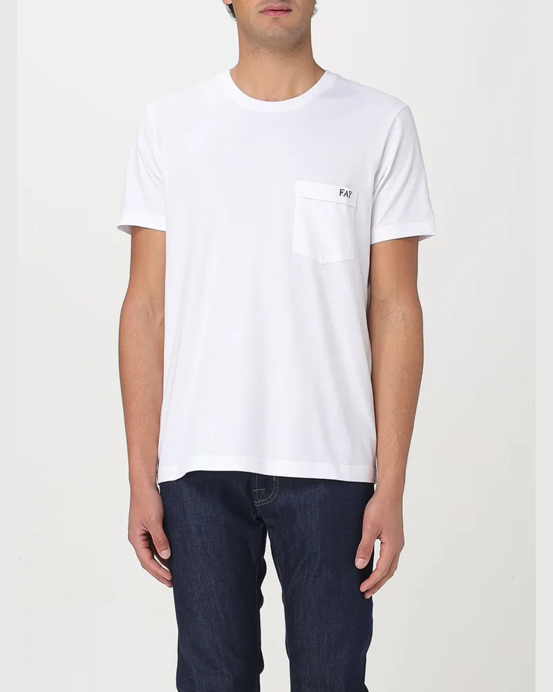 Fay T-shirt herren Weiß