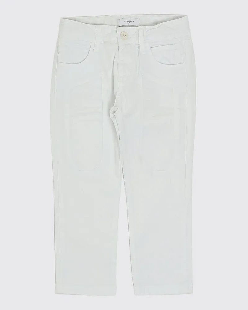 Jeckerson Stretch-Baumwollhose Weiß