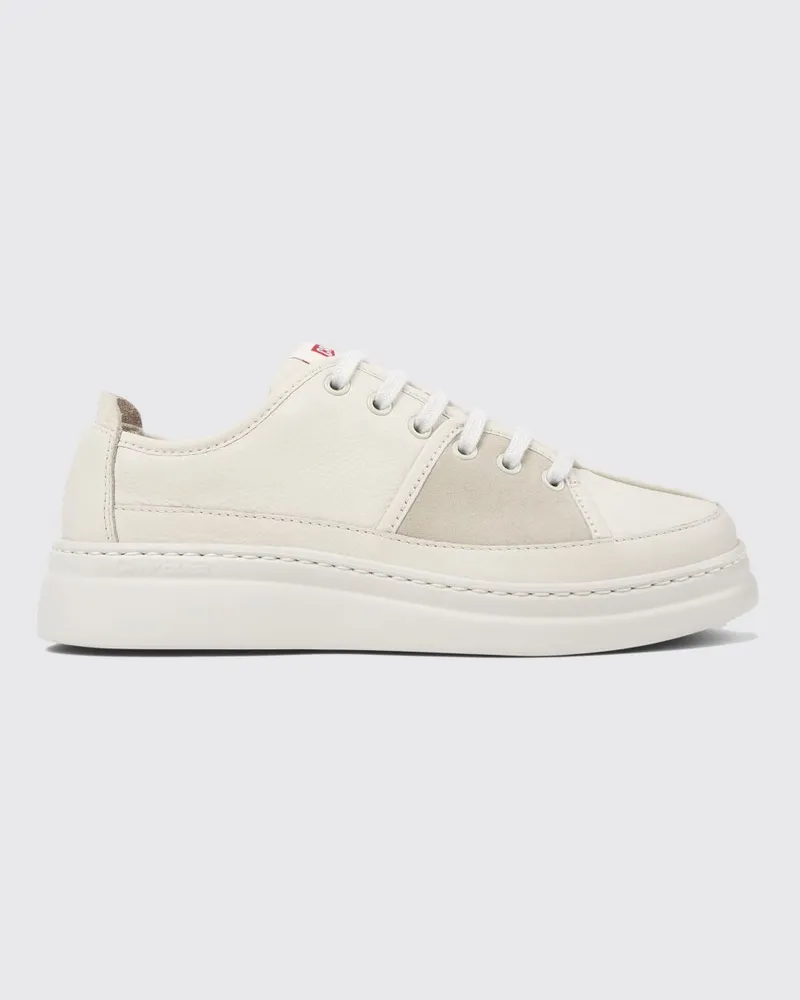 Camper Zweifarbige Twins Low-Top-Sneaker aus Glatt- und Veloursleder Bunt