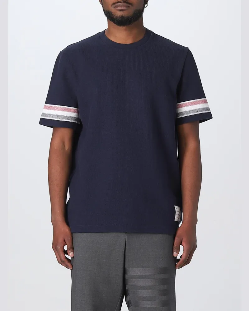 Thom Browne T-shirt herren Blau
