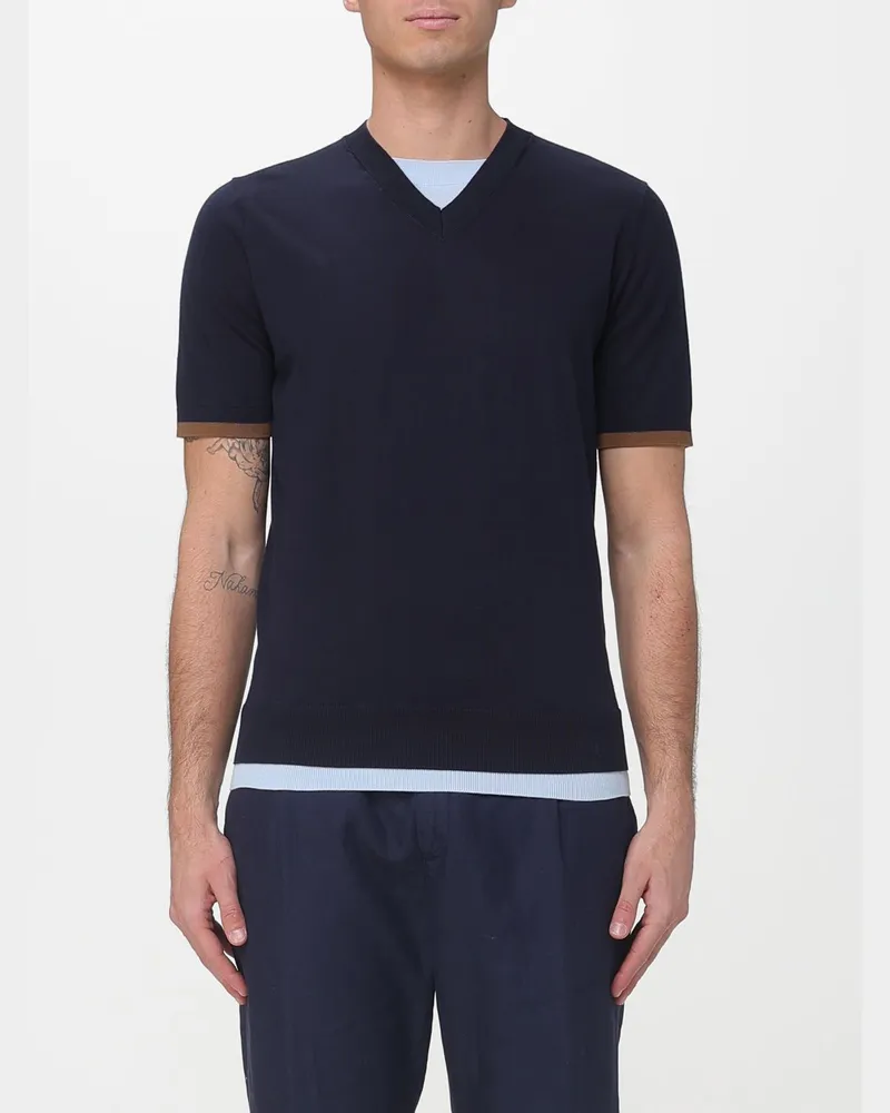 Paolo Pecora Milano T-shirt herren Blau